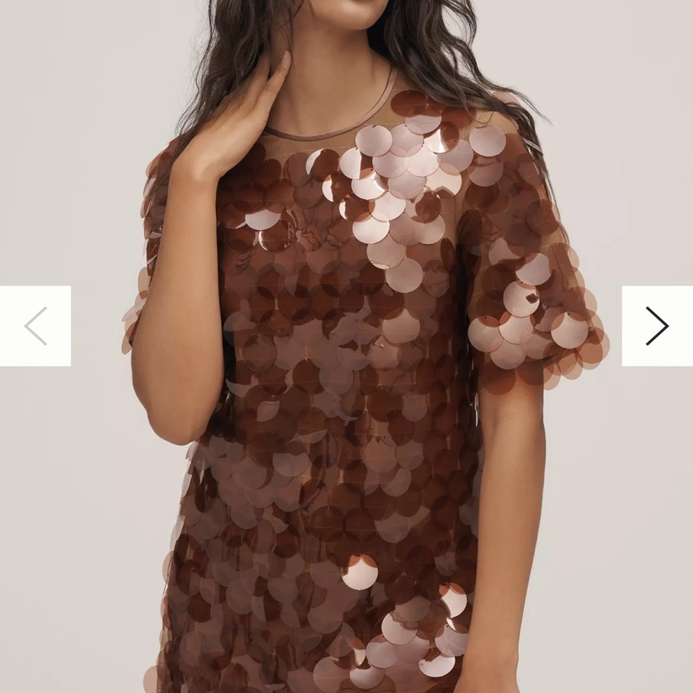 *NEW* SAYLOR Stara Copper Sequin Mini Dress Sz XS